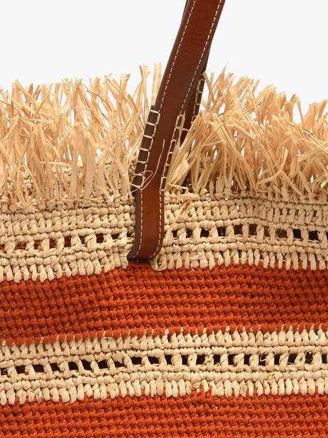 Schoudertas Cabas Raphia Raphia Vanessa bruno Rood cabas raphia 23V40928 ander zicht 2